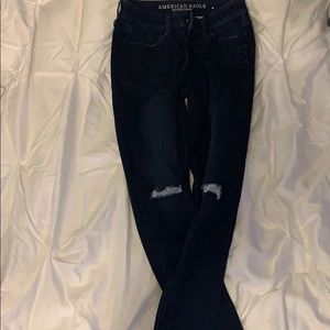 Dark Ripped Super Stretchy Jeans